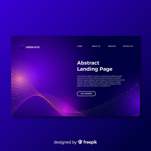 Abstract landing page