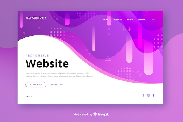 Free vector abstract landing page