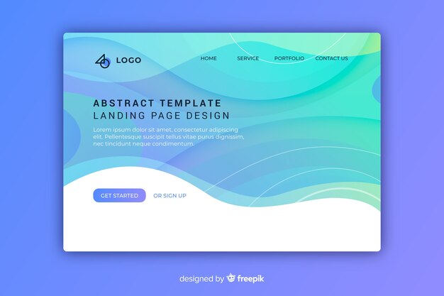 Abstract landing page