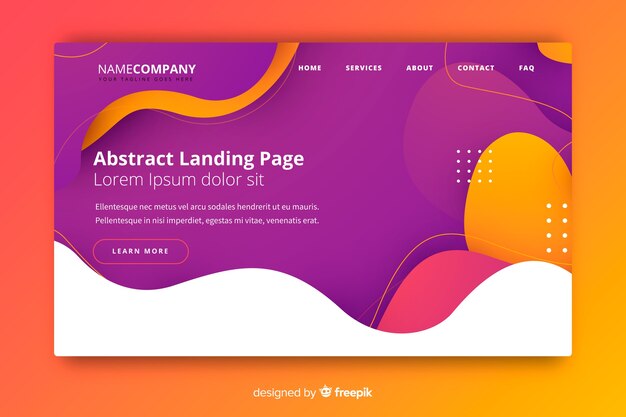 Abstract landing page