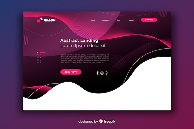 Free vector abstract landing page