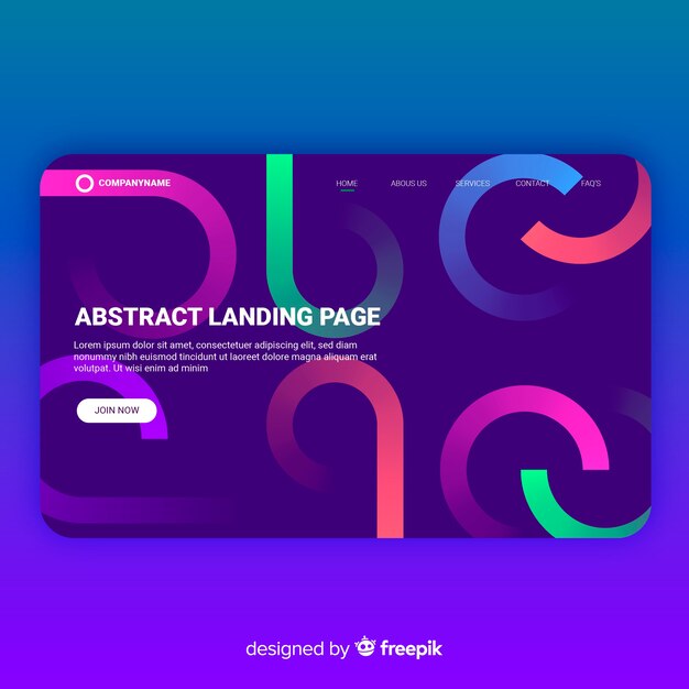 Abstract landing page