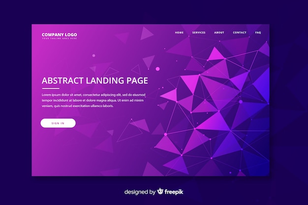 Abstract landing page