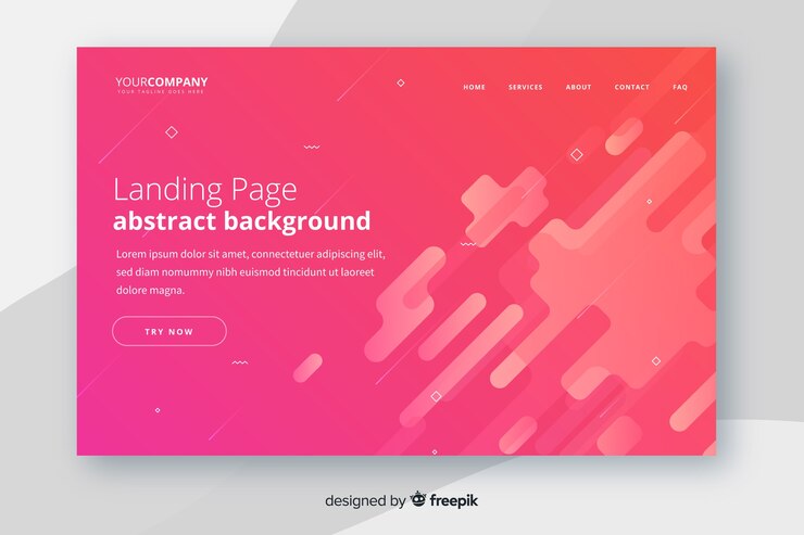 Free Vector abstract landing page