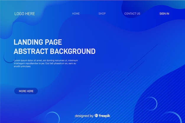 Abstract landing page