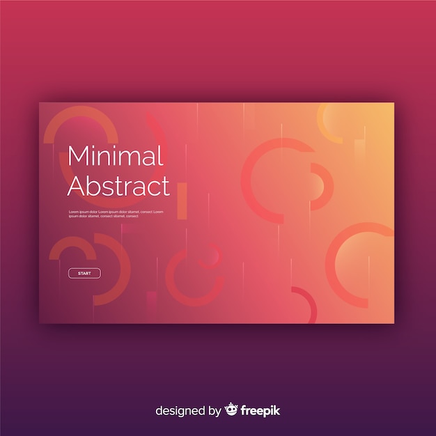 Abstract landing page