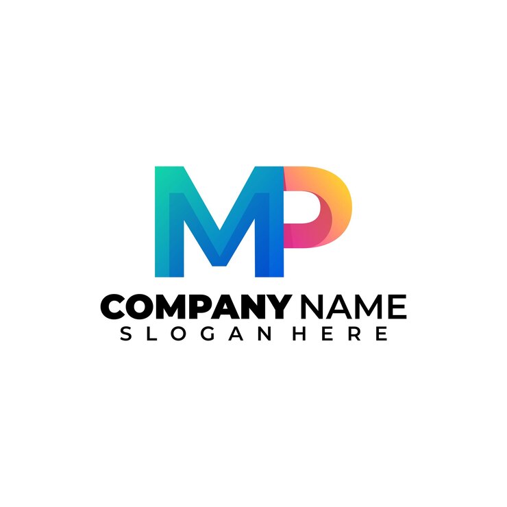 मुफ़्त वेक्टर abstract letter m and letter p logo