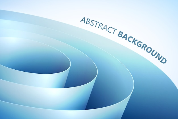 Free vector abstract light background with blue curved wrapping paper in rolled style