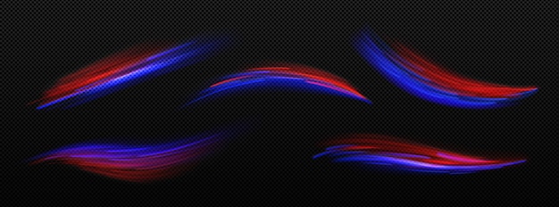 Free vector abstract light speed motion trails flash effects