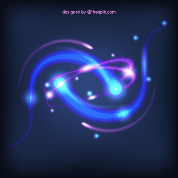 Free vector abstract lights in motion