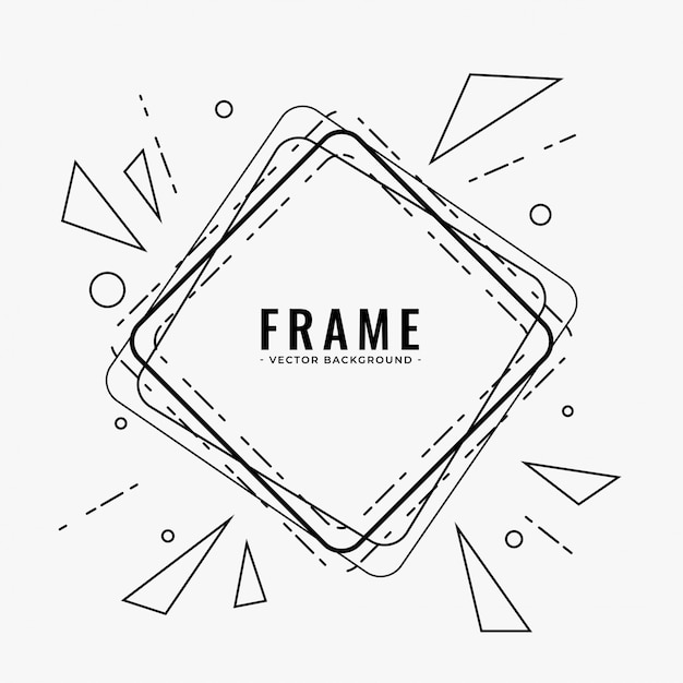 Abstract line frame design background