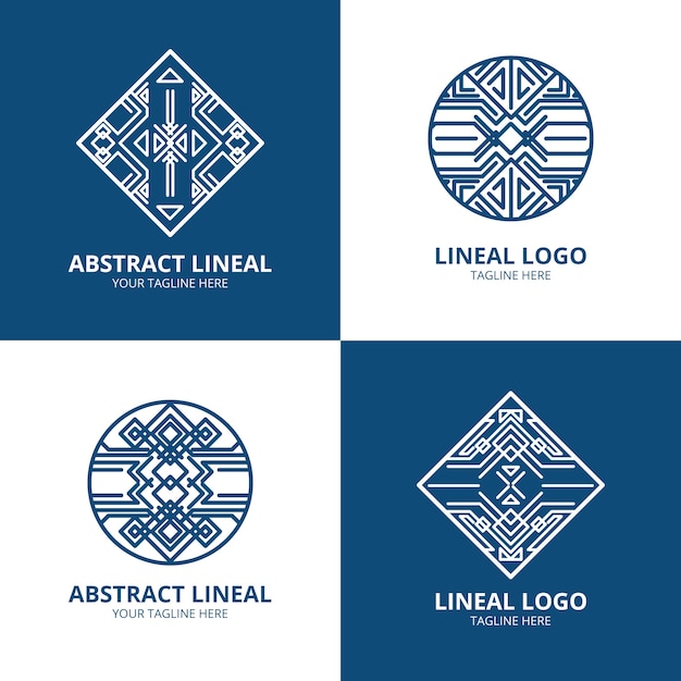 抽象的な直系ロゴコレクション
