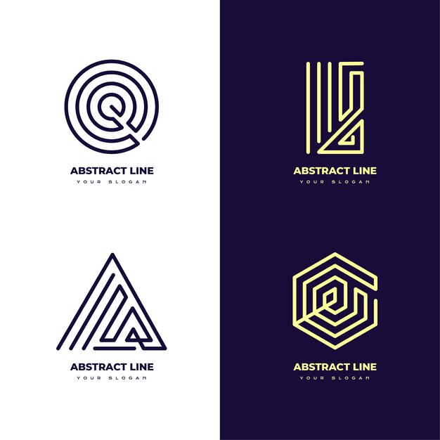 Abstract lineal logo collection