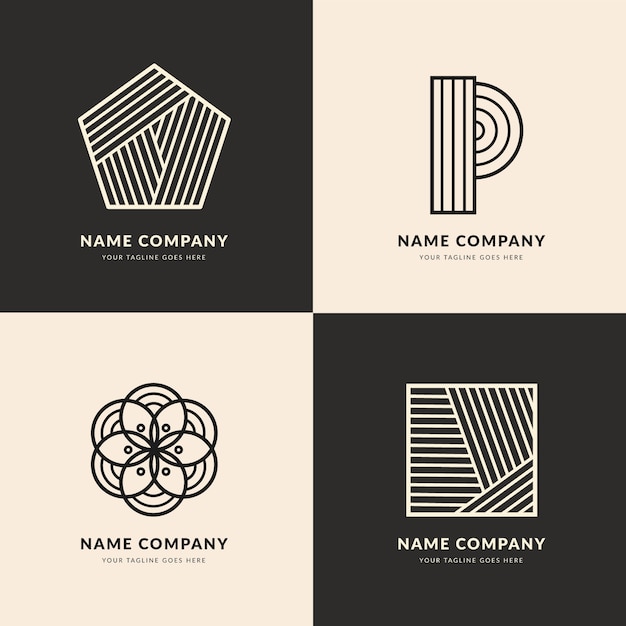 Abstract lineal logo template