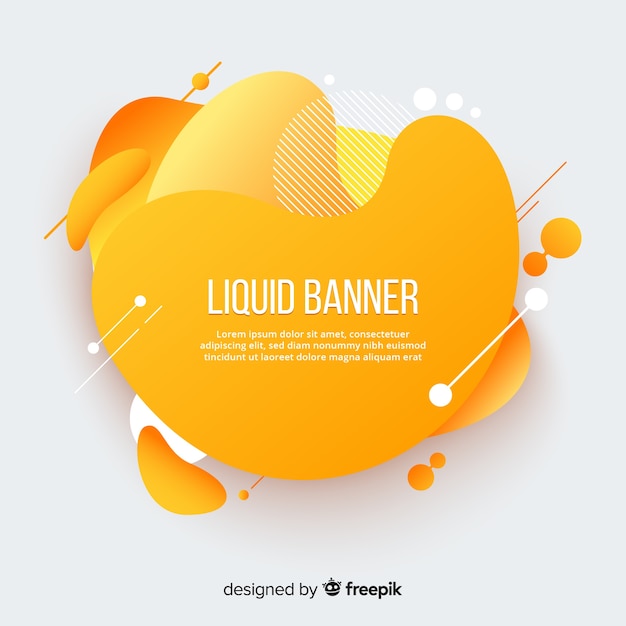 Free vector abstract liquid banner