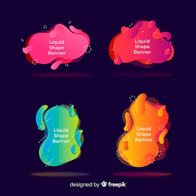 Free vector abstract liquid banner