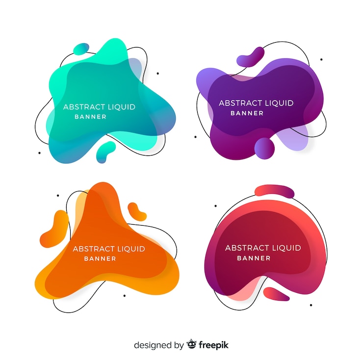Free Vector abstract liquid banner