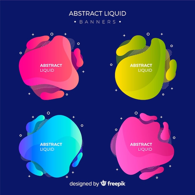 Free vector abstract liquid banner