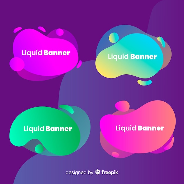 Abstract liquid banner