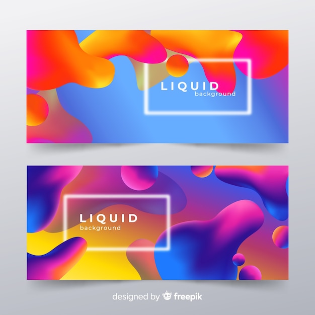 Free vector abstract liquid banner