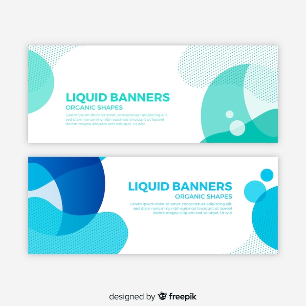 Abstract liquid banners