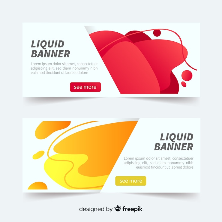 Free Vector abstract liquid banners