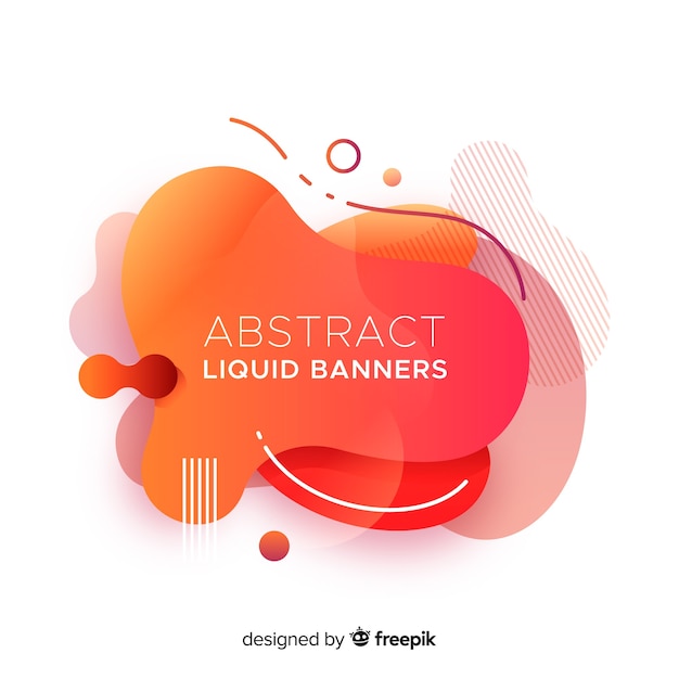 Abstract liquid banners