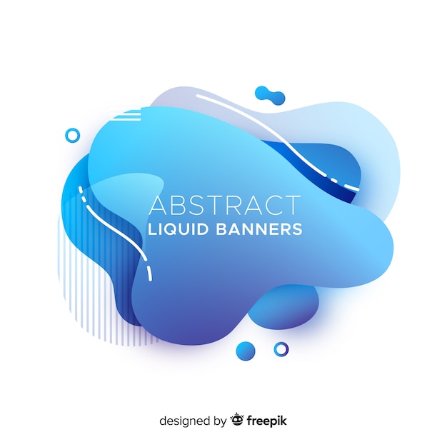 Free vector abstract liquid banners