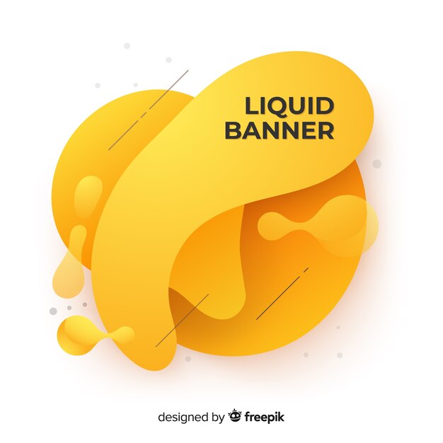 Abstract liquid banners