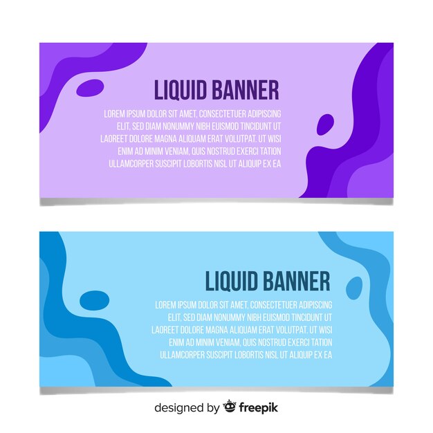 Abstract liquid banners