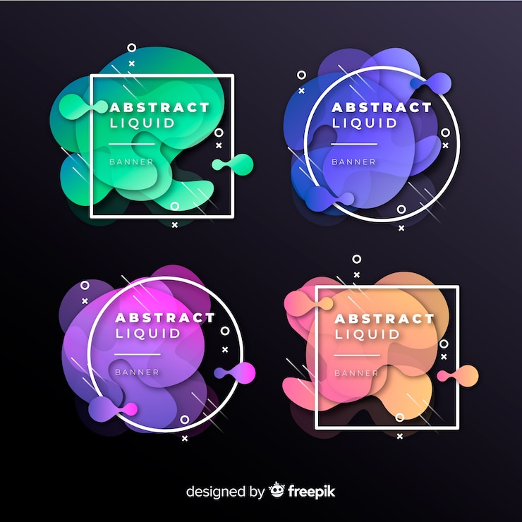 Free Vector abstract liquid banners