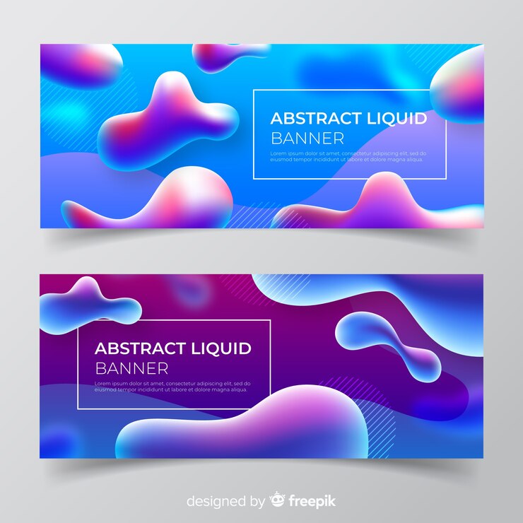 Free Vector abstract liquid banners