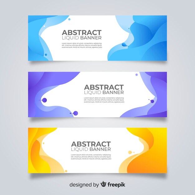 Abstract liquid banners