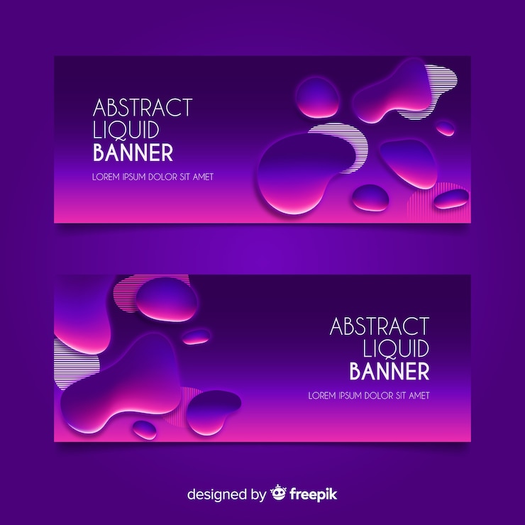 Free Vector abstract liquid banners