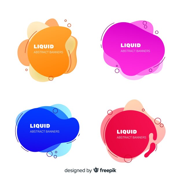 Abstract liquid banners