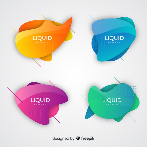 Abstract liquid banners