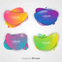 Free vector abstract liquid banners