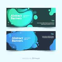 Free vector abstract liquid banners