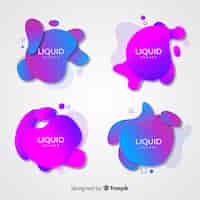 Free vector abstract liquid banners