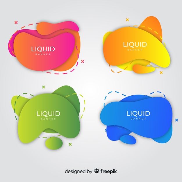 Abstract liquid banners