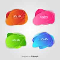 Free vector abstract liquid banners