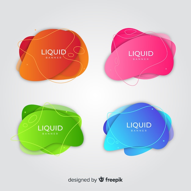 Abstract liquid banners