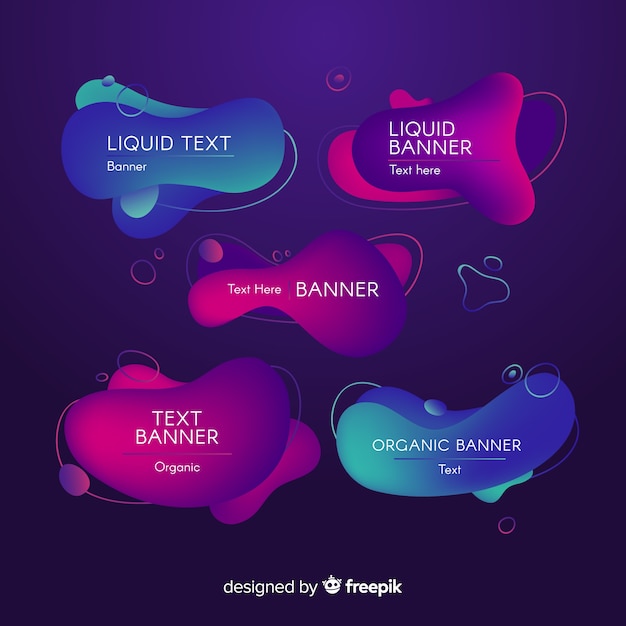 Free vector abstract liquid banners