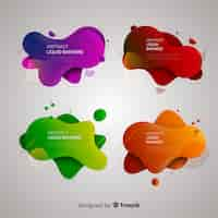 Free vector abstract liquid banners