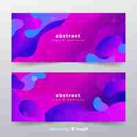 Free vector abstract liquid banners