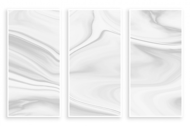 Free vector abstract liquid marble effect empty white banner