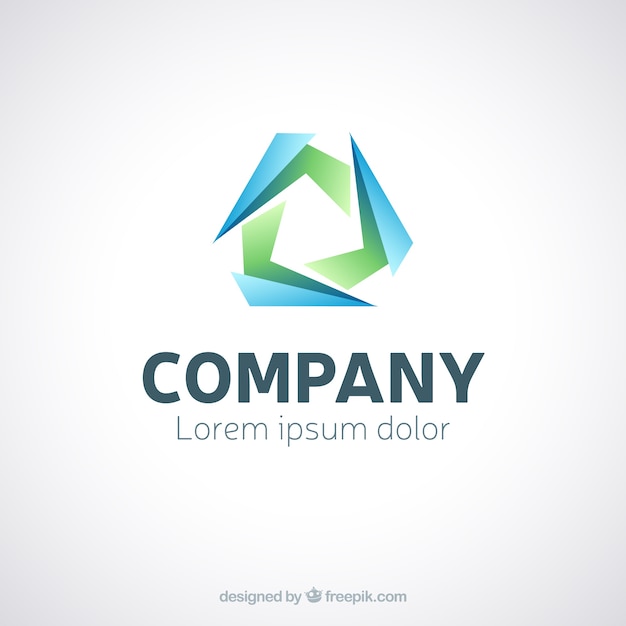 Abstract logo in blue and green colors