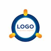 Free vector abstract logo in circular shape