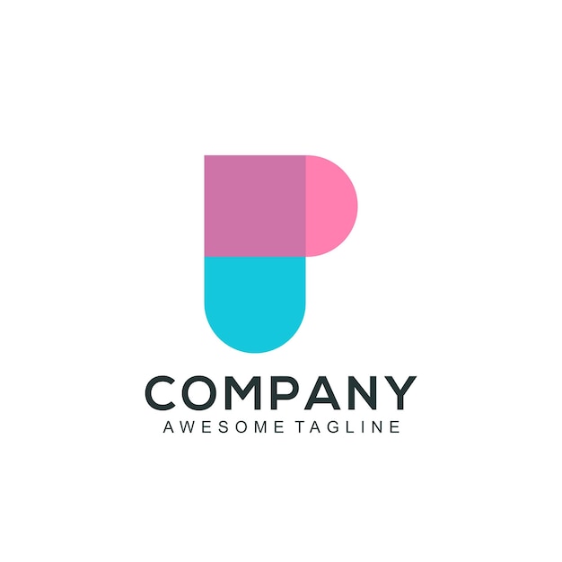 Абстрактный логотип компании, выполненный в цвете