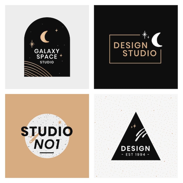 Abstract  logo design galaxy template set